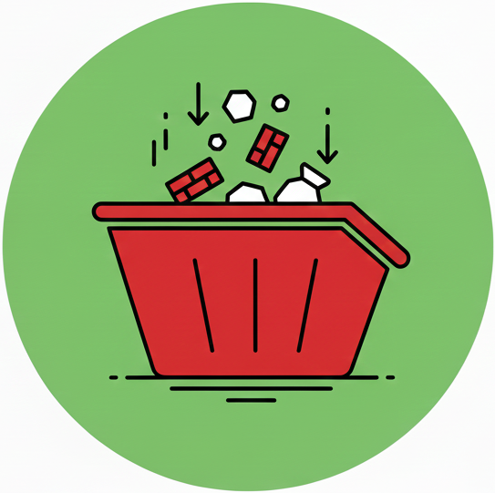 Икона за пълнене на контейнер с отпадъци